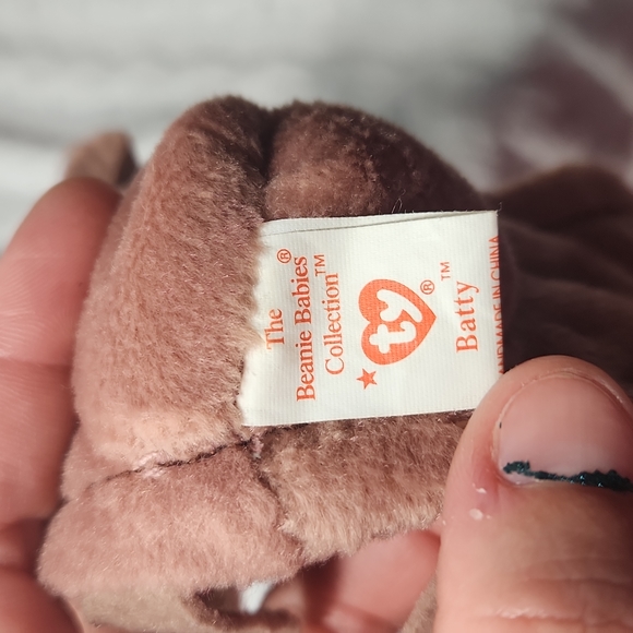 🕸Vintage Ty Beanie Baby Original Batty The Bat 1996 P.V.C. Pellets - Picture 4 of 9